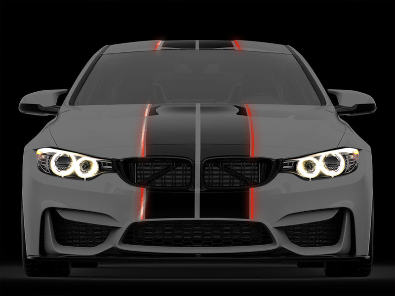 3M 680 Reflective Red Pinstripe with Racing Stripes