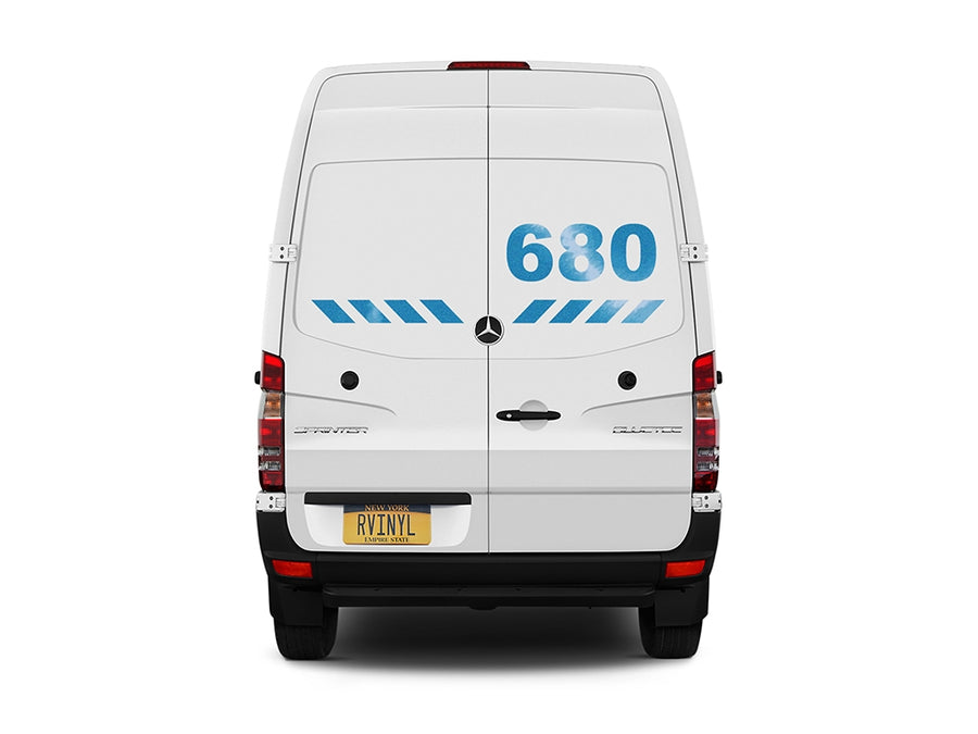 3M 680 Light Blue Reflective Vehicle Sign Daytime View