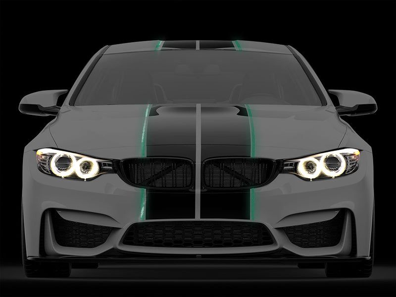 3M 680 Reflective Green Pinstripe with Racing Stripes