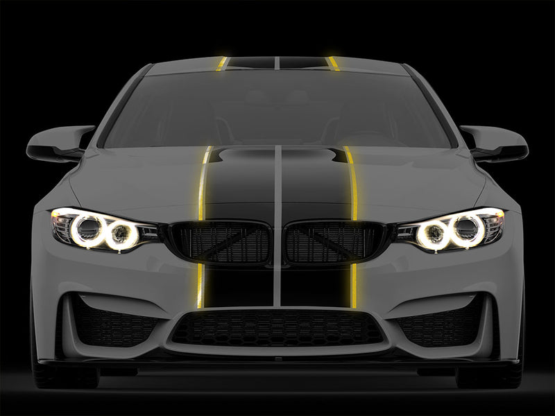 3M 680 Reflective Lemon Yellow Pinstripe with Racing Stripes