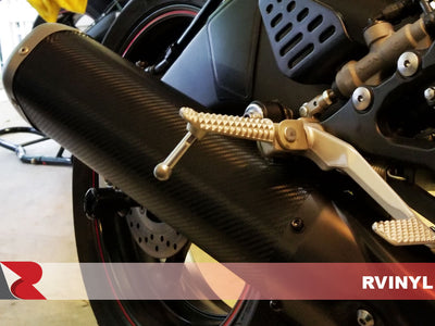 3M Series 1080 Black Carbon Fiber Custom DIY Motorcycle Exhaust Rear