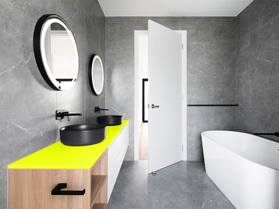 3M™ 1080 Satin Neon Fluorescent Yellow Bathroom Countertop Wraps