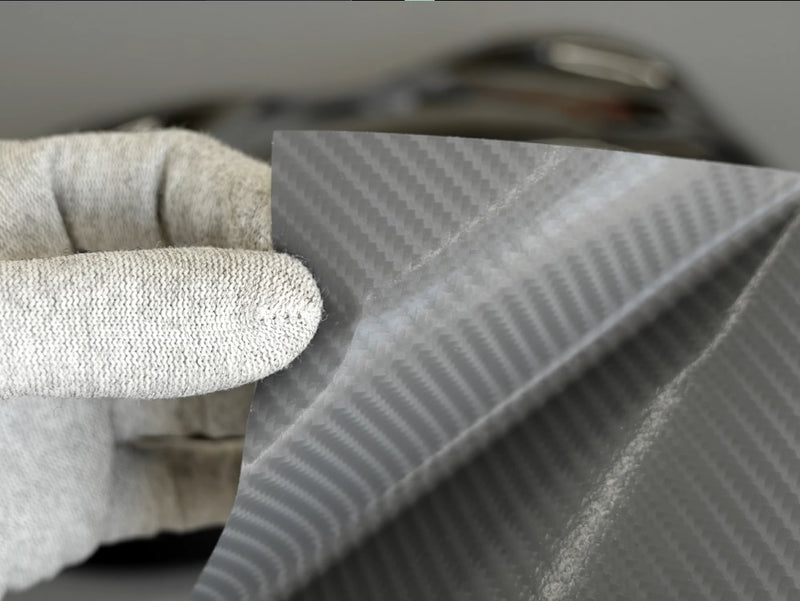 4D Gray Carbon Fiber Vinyl Sheet