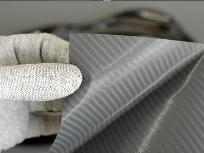 4D Gray Carbon Fiber Vinyl Sheet