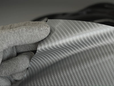 4D Silver Carbon Fiber Vinyl Sheet