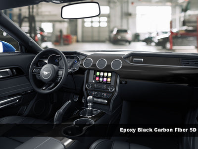 5D Carbon Fiber Epoxy Black Dash Trim Kit Finish