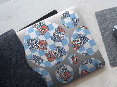 60s style  DIY Laptop Stickers