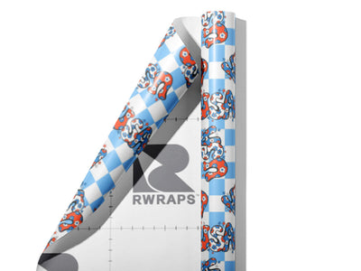 60s Style Americana Wrap Film Sheets~Rwraps Series 914 60s Style Americana Scrolled Sheet~4