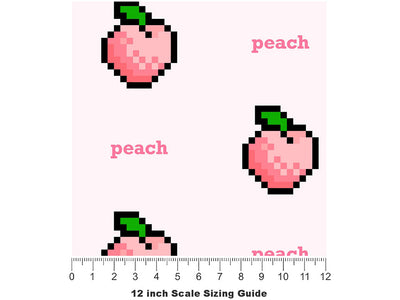 8-Bit Bites Fruit Vinyl Film Pattern Size 12 inch Scale~Rwraps 8-Bit Bites Fruit Sizing Chart~2