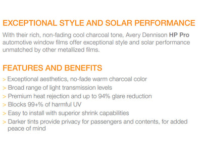 Avery HP Pro Window Film Features and Benefits