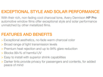 Avery HP Pro Window Film Features and Benefits