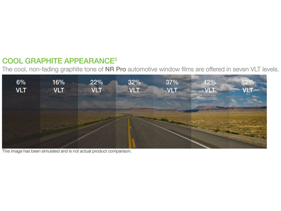 Avery Dennison NR Pro Series Window Film Shade Chart