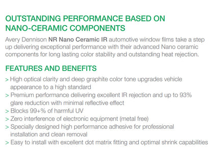 Avery NR Pro Window Film Features and Benefits