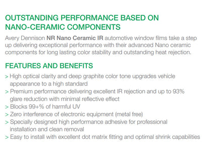 Avery NR Pro Window Film Features and Benefits