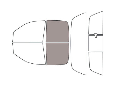 Avery Dennison™ Dodge Ram 2002-2008 NR Nano Ceramic IR Precut Window Tint (4 Door Quad Cab) - Back