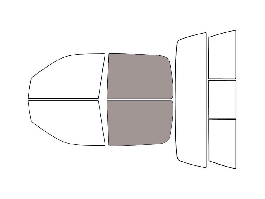 Avery Dennison™ Dodge Ram 2009-2018 NR Nano Ceramic IR Precut Window Tint (4 Door Crew / Mega Cab) - Back