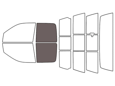 Avery Dennison™ Dodge Ram 2009-2018 NR Nano Ceramic IR Precut Window Tint (4 Door Quad Cab) - Back