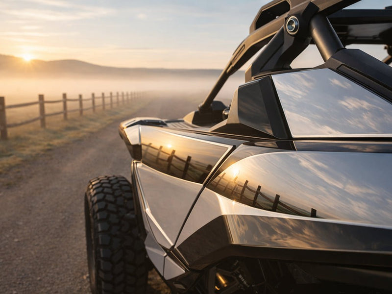 Can-Am Maverick wrapped in Super Gloss HXONE™ Supreme White wrap film HXONE100