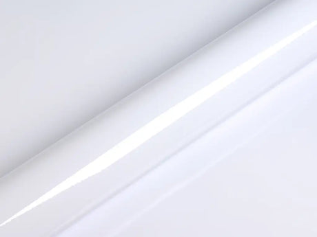 Color swatch of Hexis HX20000 Gloss Polar White Vinyl Wrap HX20001B
