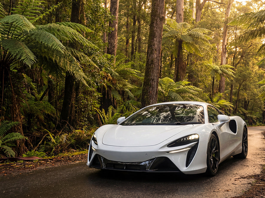 DIY McLaren Artura wrapped in Gloss HX20000 Polar White vinyl wrap HX20001B