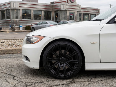 DIY BMW 3 Series wrapped in Gloss HX20000 Polar White car wrap film HX20001B