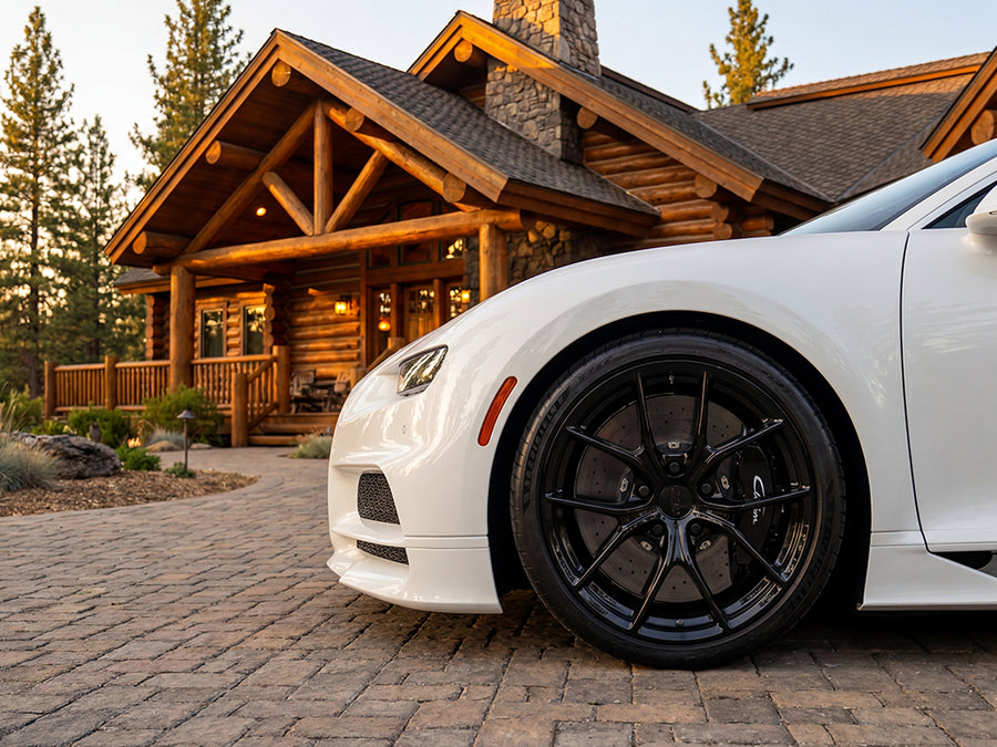 Audi R8 wrapped in Gloss HX20000 Polar White automotive vinyl film HX20001B