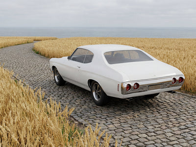 DIY Chevrolet Chevelle wrapped in Gloss HX20000 Lapland White restyling film HX20002B
