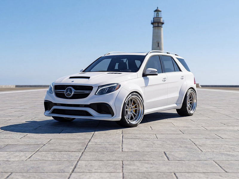 Mercedes-Benz GLE wrapped in Hexis Gloss HX20000 Glacier White automotive vinyl film HX20003B