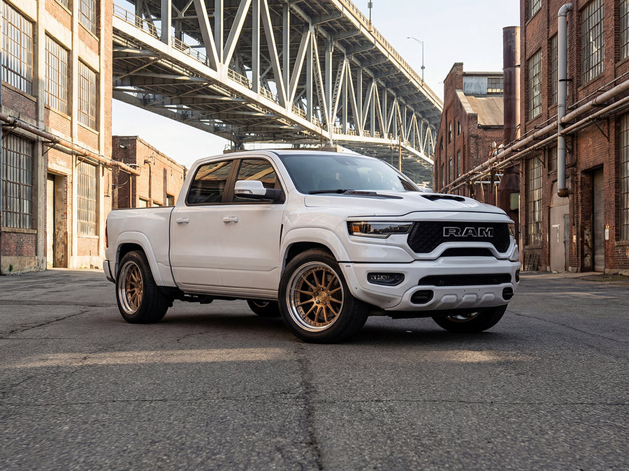 DIY Ram 1500 wrapped in Gloss HX20000 Glacier White automotive vinyl film HX20003B