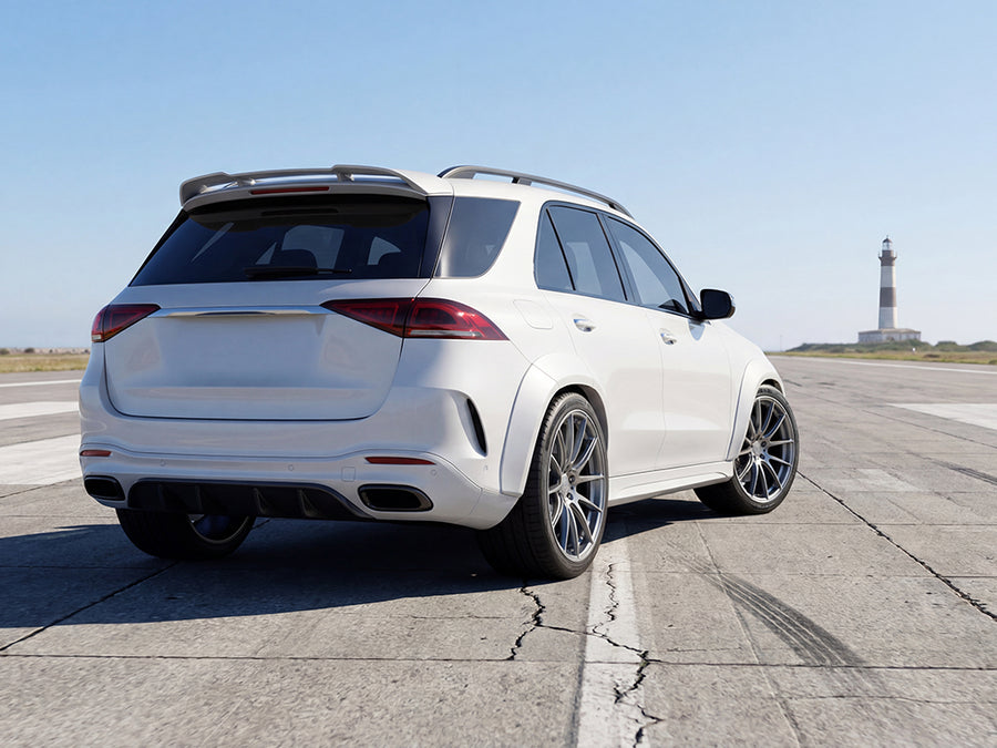 DIY Mercedes-Benz GLE wrapped in Gloss HX20000 Glacier White wrap film HX20003B