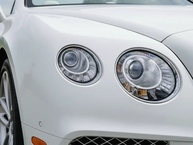 DIY Bentley Continental GT wrapped in Matte HX20000 Glacier White vinyl wrap HX20003M