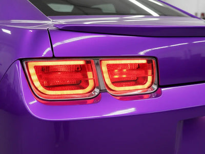 Chevrolet Camaro wrapped in Hexis Gloss HX20000 Plum Violet restyling film HX20008B