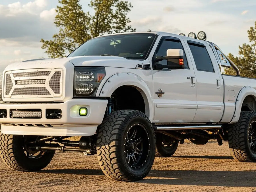 DIY Ford F-250 Super Duty wrapped in Gloss HX20000 Mountain Peak White automotive vinyl film HX20012B