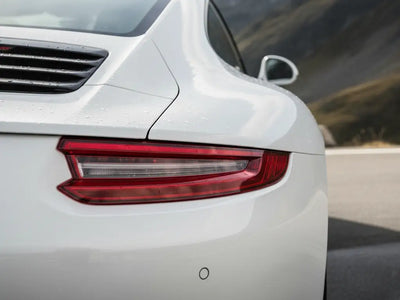 DIY Porsche 911 wrapped in Gloss HX20000 Mountain Peak White automotive vinyl film HX20012B