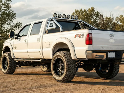 Ford F-250 Super Duty wrapped in Hexis Gloss HX20000 Mountain Peak White restyling film HX20012B