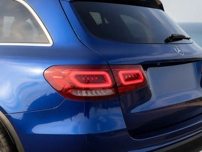 DIY Mercedes-Benz GLC wrapped in Gloss HX20000 Firmament Blue wrap film HX20033B