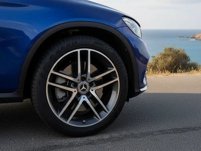 DIY Mercedes-Benz GLC wrapped in Gloss HX20000 Firmament Blue restyling film HX20033B