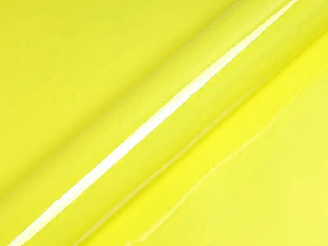 Color swatch of Hexis HX20000 Gloss Lemon Yellow Vinyl Wrap HX20108B