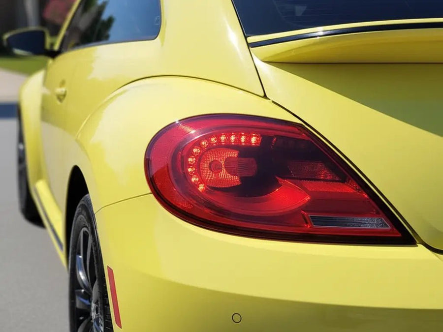 DIY Volkswagen Beetle wrapped in Gloss HX20000 Lemon Yellow wrap film HX20108B