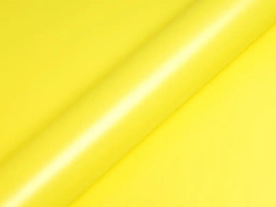 Color swatch of Hexis HX20000 Matte Lemon Yellow Vinyl Wrap HX20108M