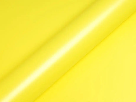 Color swatch of Hexis HX20000 Matte Lemon Yellow Vinyl Wrap HX20108M