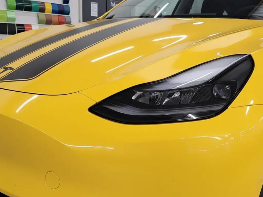 DIY Ferrari 812 Superfast wrapped in Gloss HX20000 Sun Yellow restyling film HX20109B
