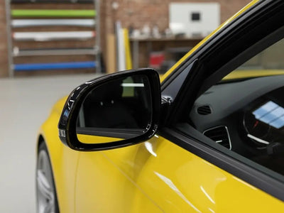 Audi A4 wrapped in Hexis Gloss HX20000 Sun Yellow car wrap film HX20109B