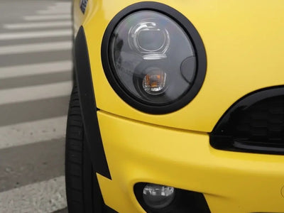DIY MINI Cooper wrapped in Gloss HX20000 Sun Yellow vinyl wrap HX20109B
