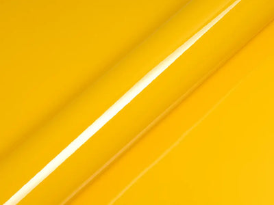 Color swatch of Hexis HX20000 Gloss Daffodil Yellow Vinyl Wrap HX20123B