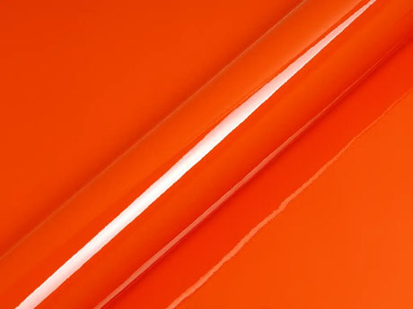 Color swatch of Hexis HX20000 Gloss Orange Red Vinyl Wrap HX20165B