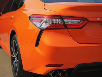 Toyota Camry wrapped in Gloss HX20000 Orange Red restyling film HX20165B