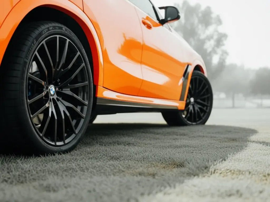 BMW X6 wrapped in Hexis Gloss HX20000 Orange Red wrap film HX20165B