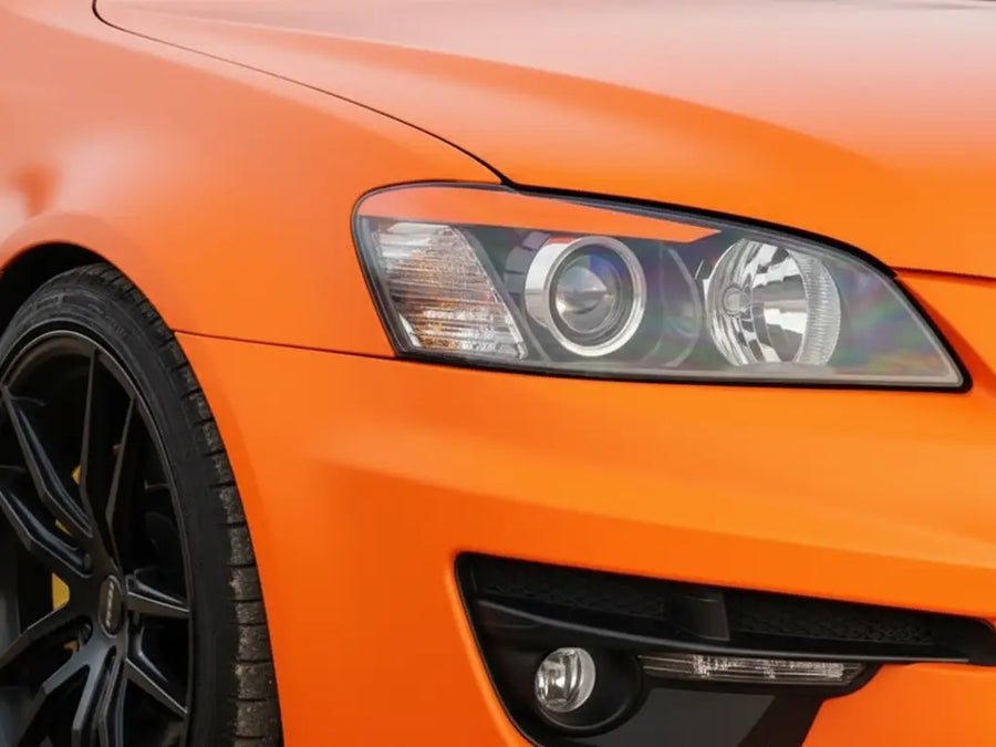 DIY Lexus IS wrapped in Matte HX20000 Mandarin Red wrap film HX20165M