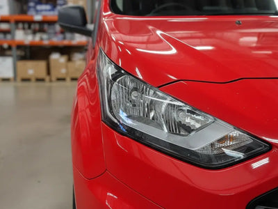 DIY Ford Fiesta wrapped in Gloss HX20000 Ruby Red restyling film HX20186B